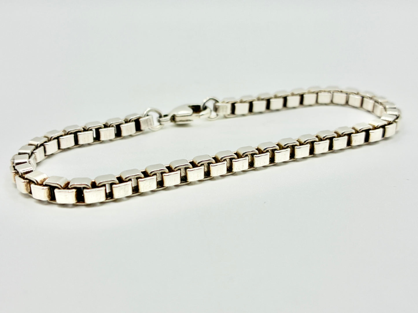 Sterling Silver 925 Box-Link 7.5" Bracelet