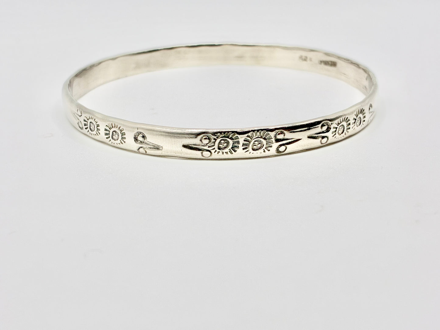 Mexico Sterling Silver Stamped Bangle – 925