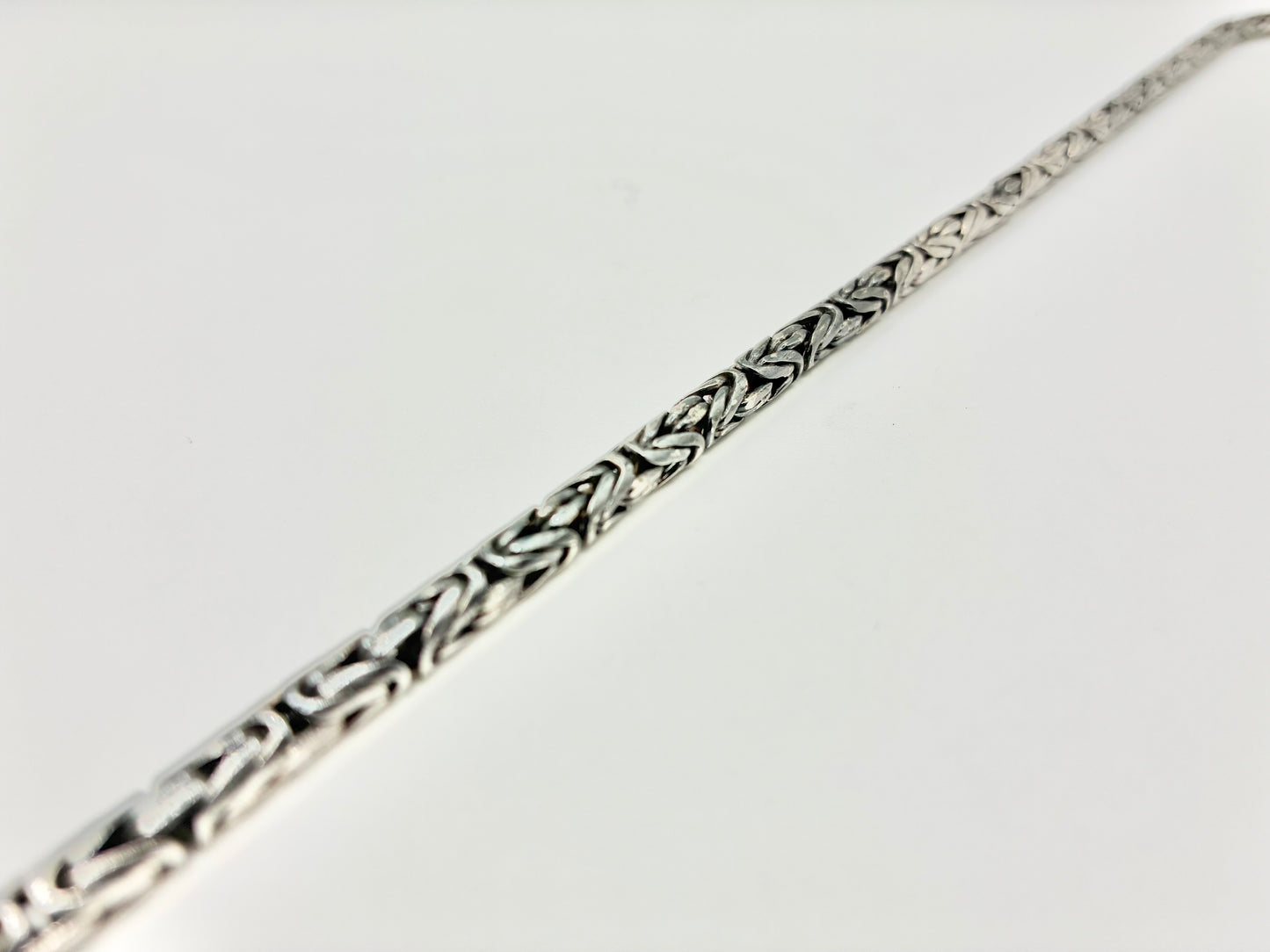 Sterling Silver 925 Bali-Style Woven Chain Necklace — 19.5"