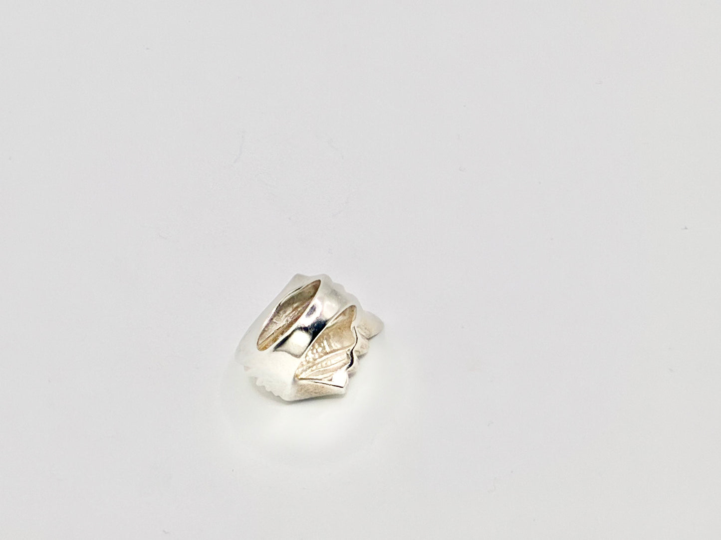 Sterling Silver Sculptural Statement Ring – Size 6.75