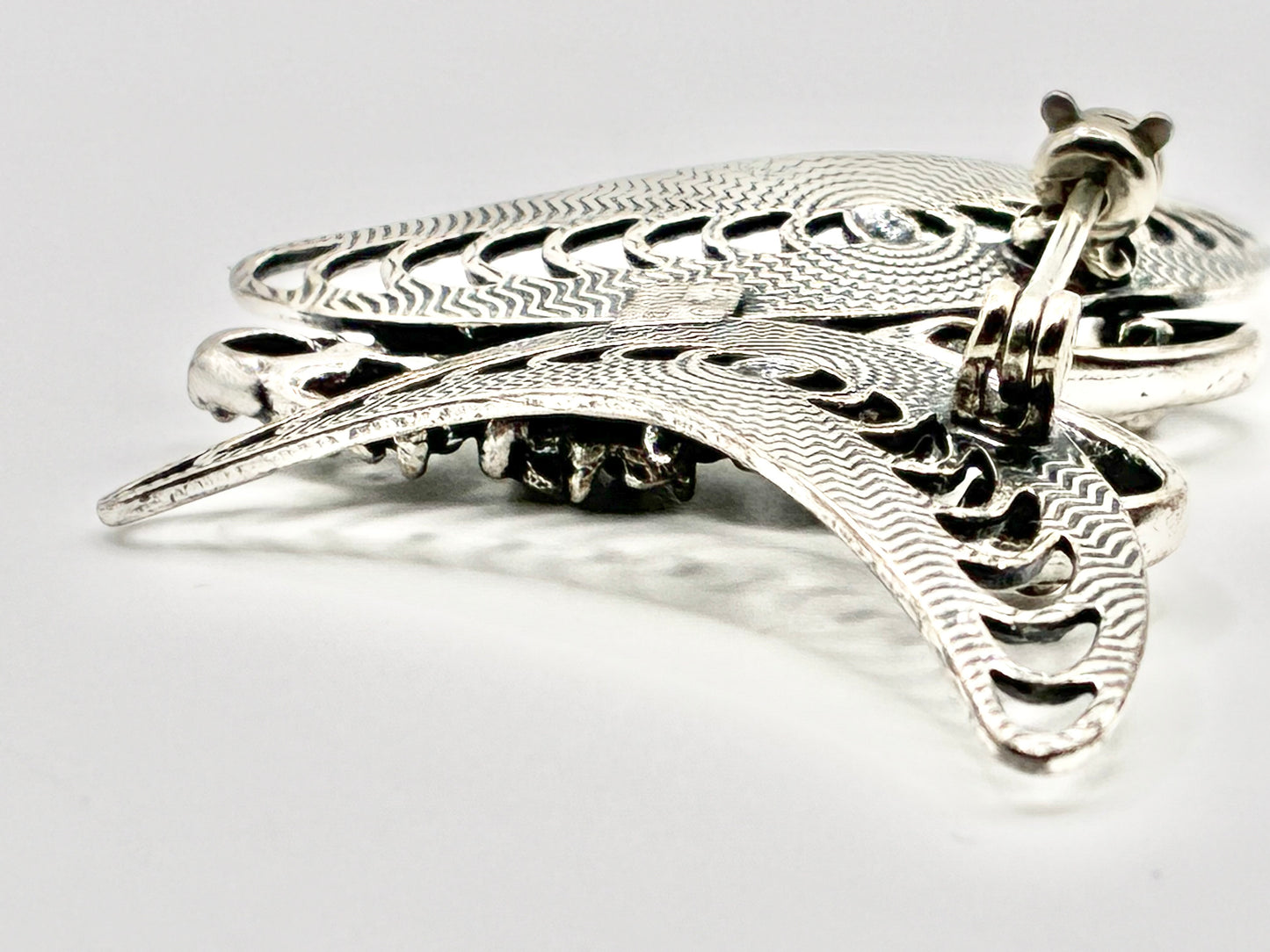 BEAU Sterling Silver Butterfly Brooch – Sculptural Openwork Wing Design