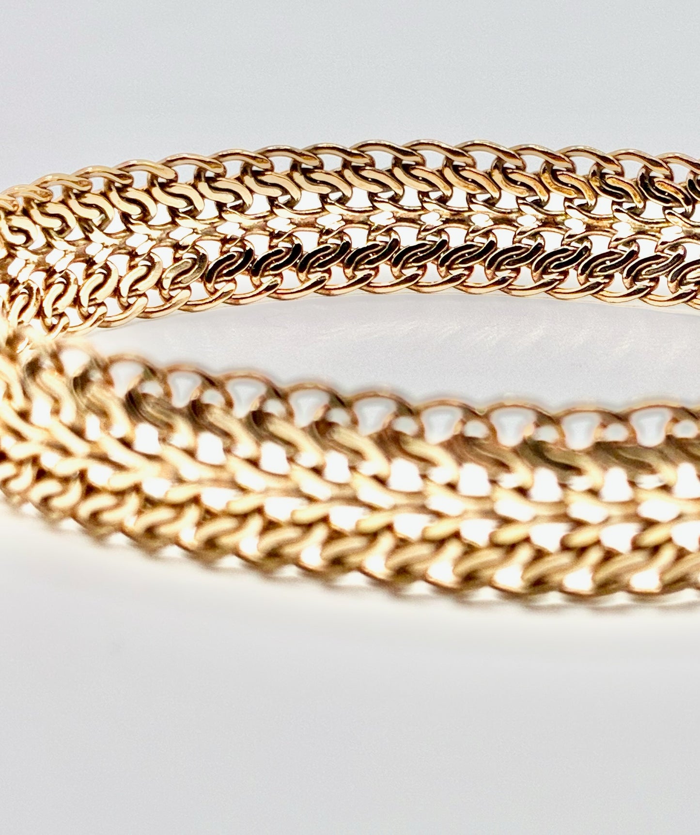 Italian Sterling Silver Woven Chain Bracelet – 7”