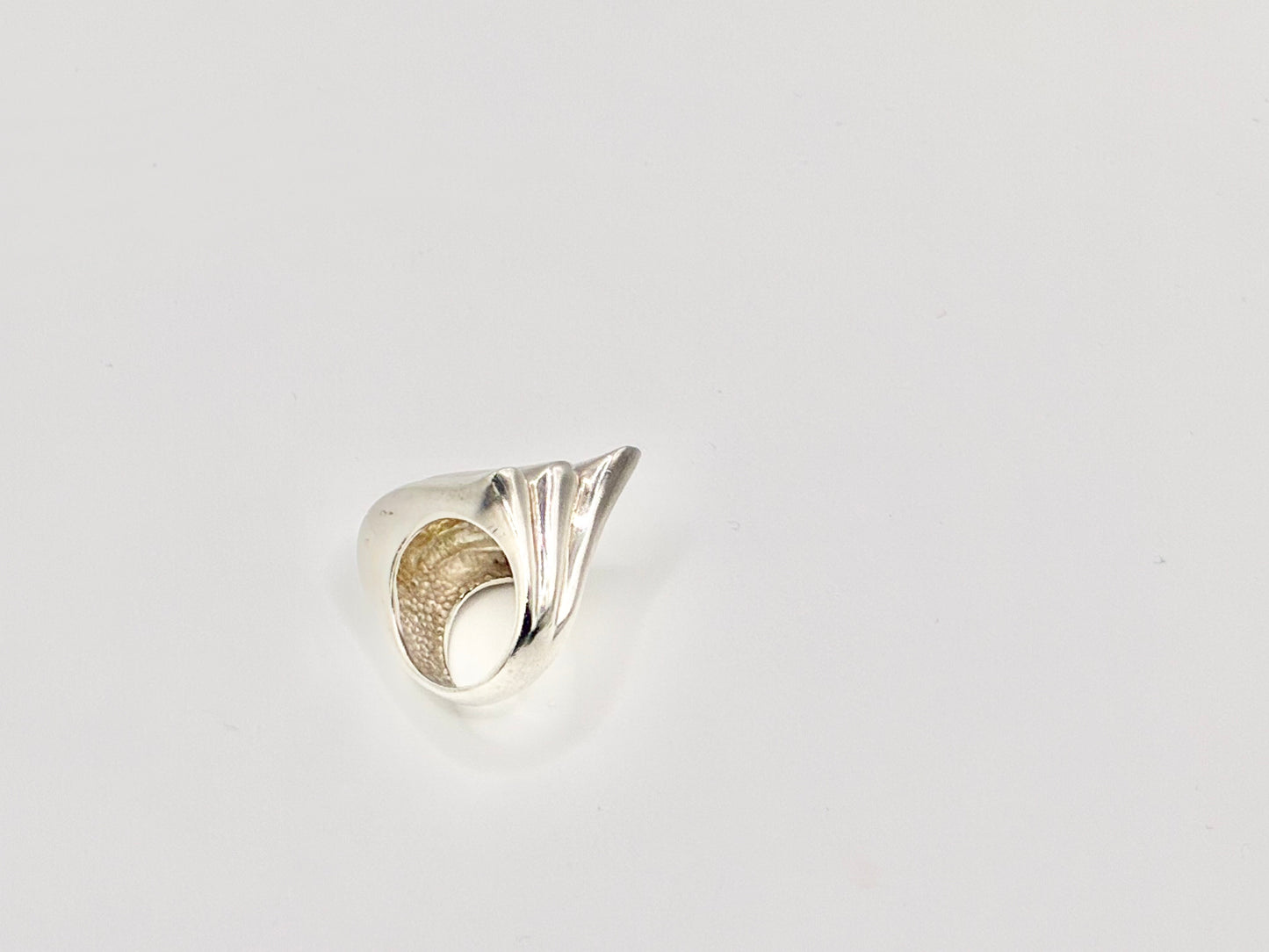 Sterling Silver Sculptural Statement Ring – Size 6.75