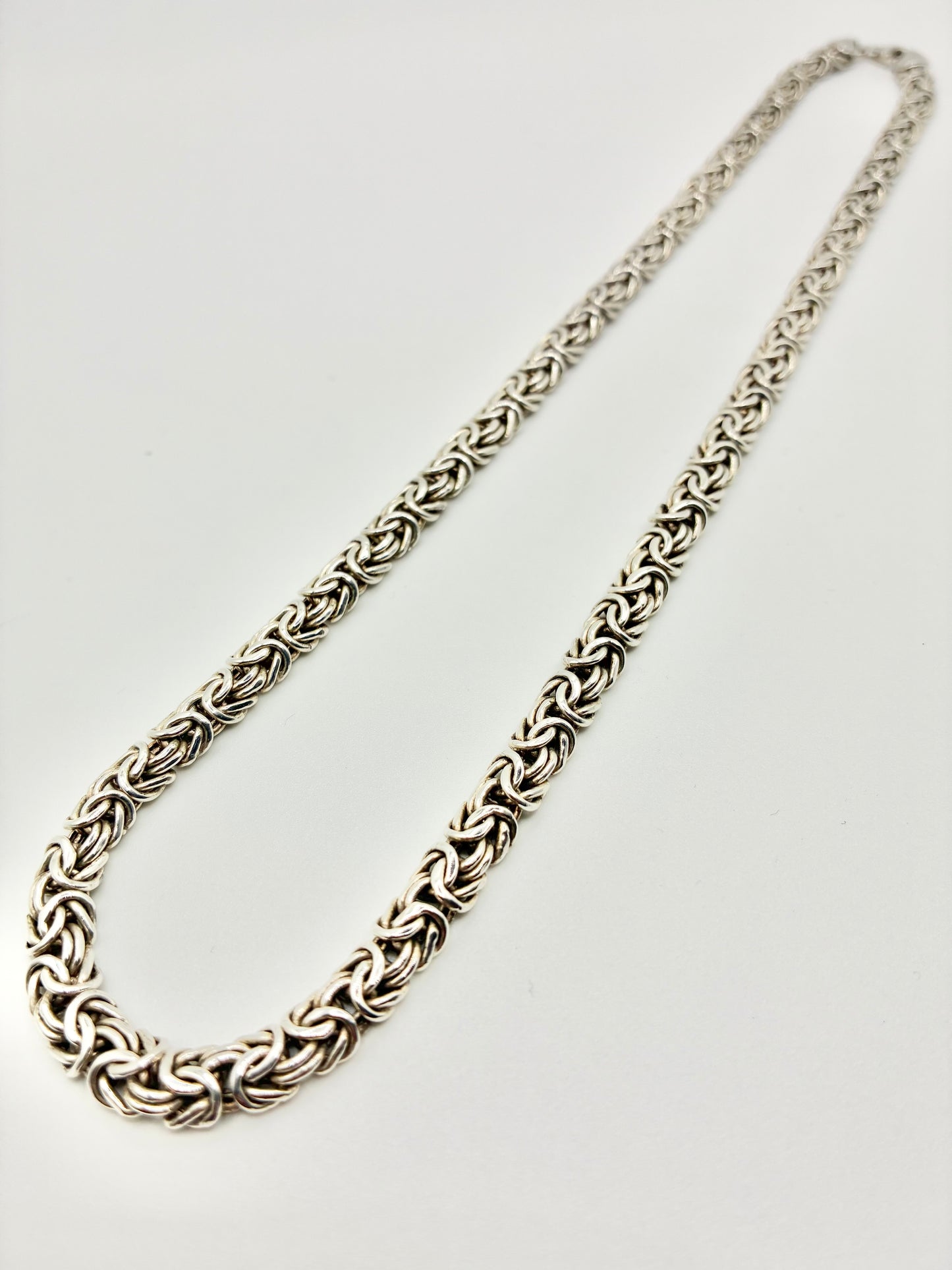 Turkish 925 Sterling Silver Byzantine 18" Necklace