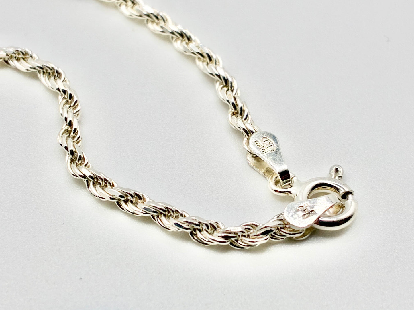 Milor Italy 925 Sterling Silver Rope 7" Bracelet