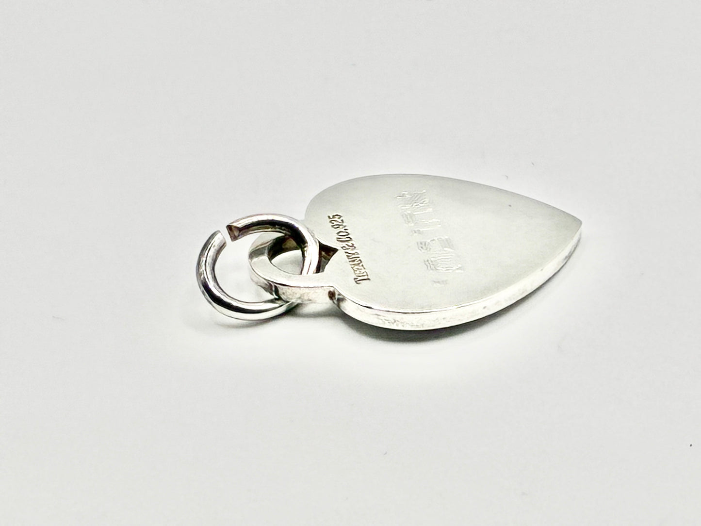 Tiffany & Co. 925 Sterling Silver Heart Tag Charm – Hebrew “Ahavati” My Beloved