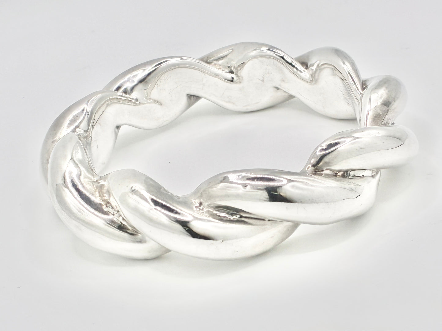 Heavy Sterling Silver Twisted Cuff Bracelet
