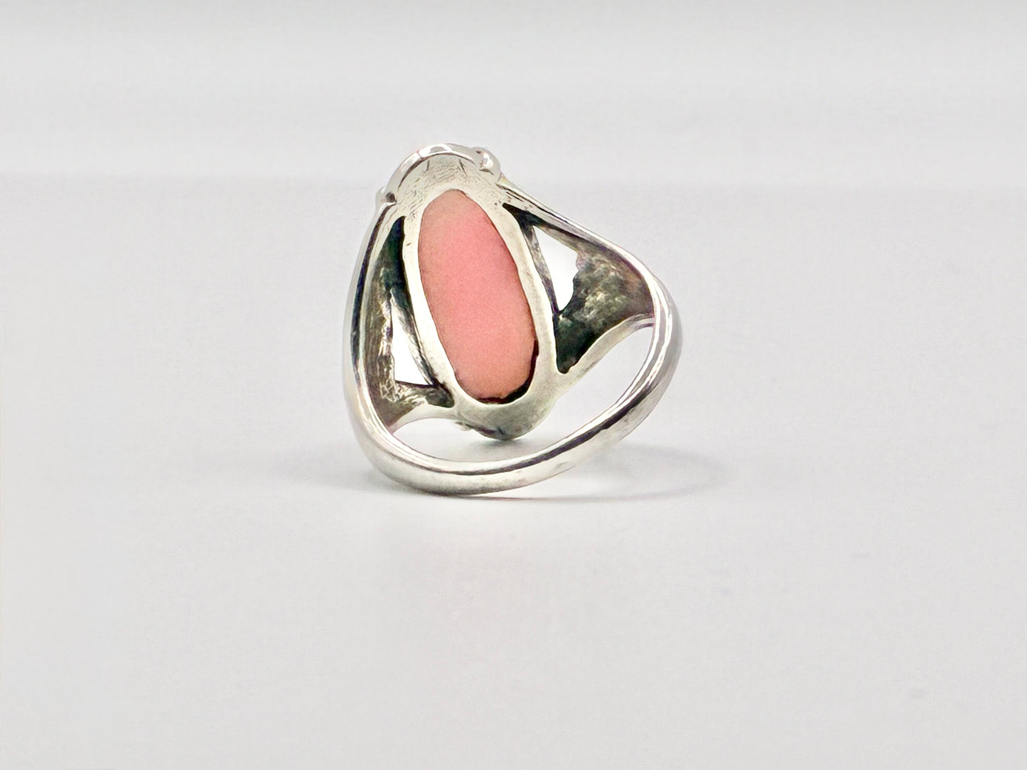 Kabana Sterling Silver Pink Rhodonite Marquise Ring – Size 6