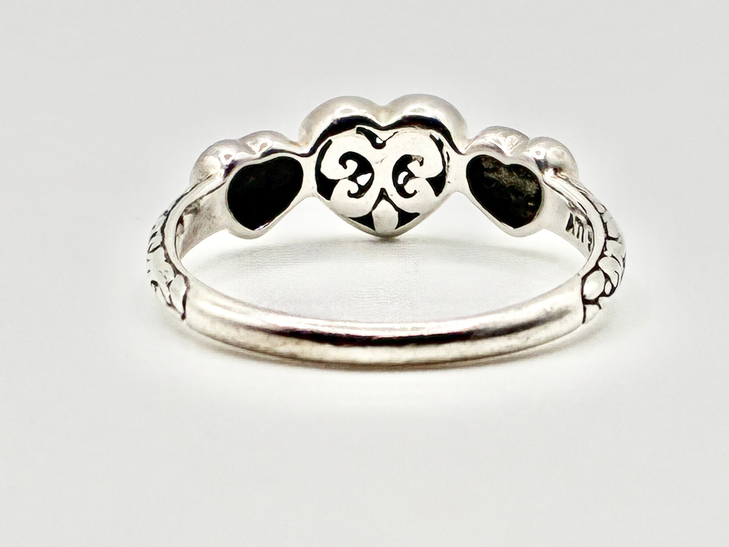Annika Witt Sterling Silver Triple-Heart Ring — Size 8