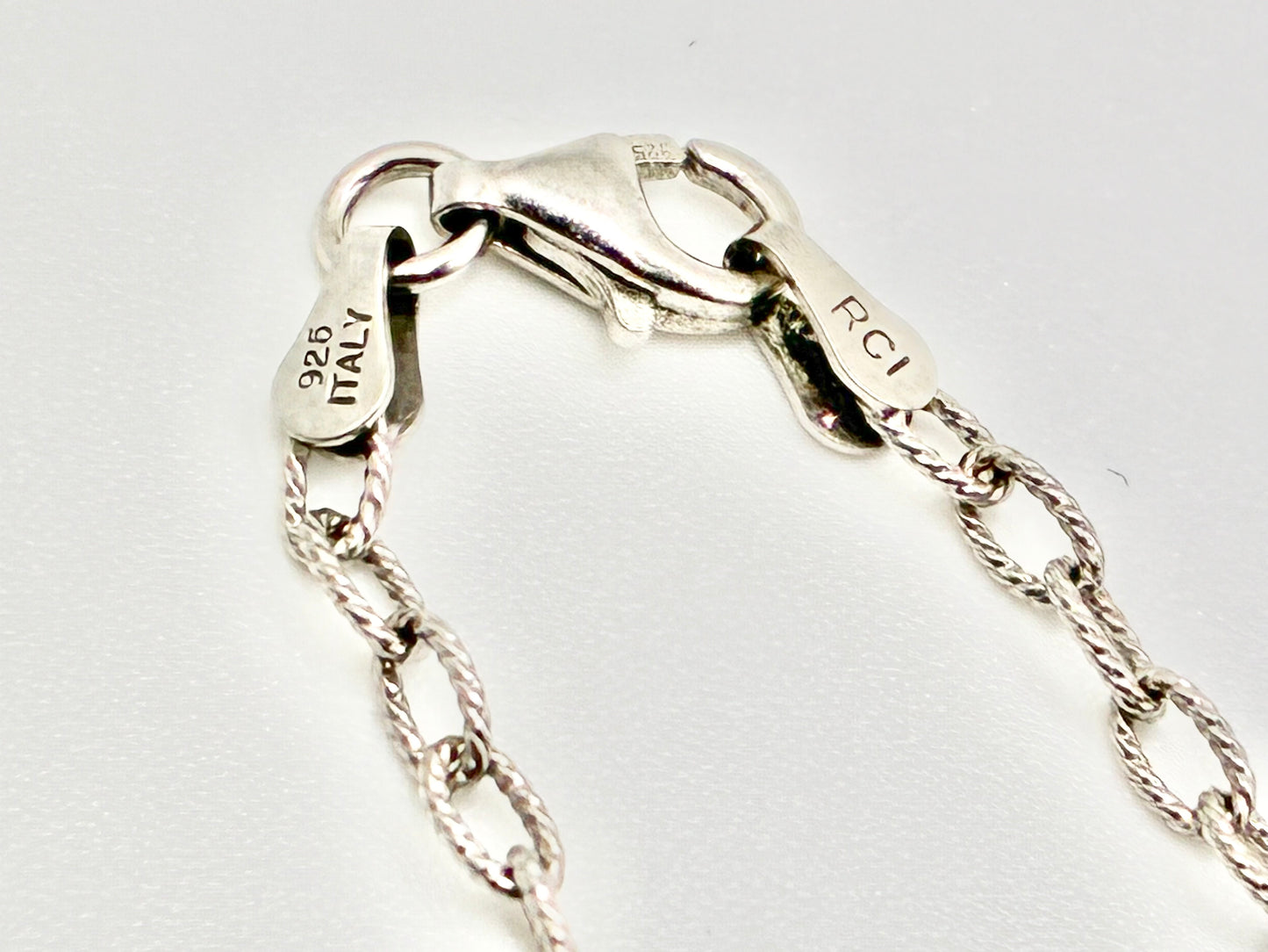 Italian Sterling Multi-Gem Station Necklace – 18”