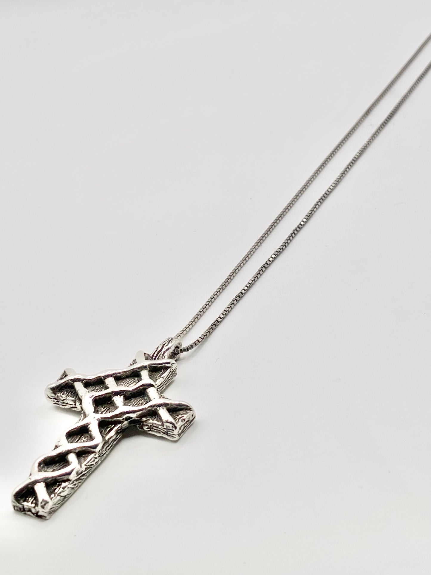 Solid Silver Cross Pendant Necklace