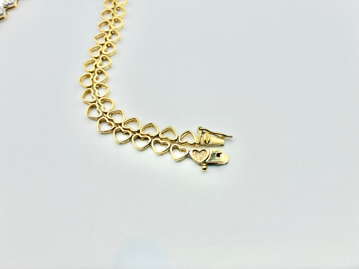 Heart Link Pavé Necklace — 16"