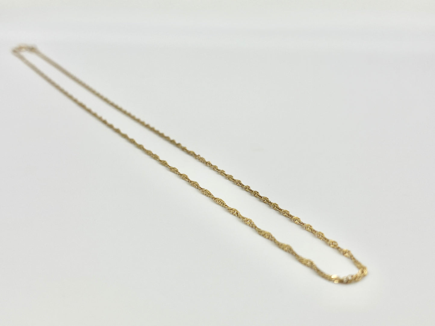 14K Yellow Gold Italian Chain Necklace – 18" Lightweight
