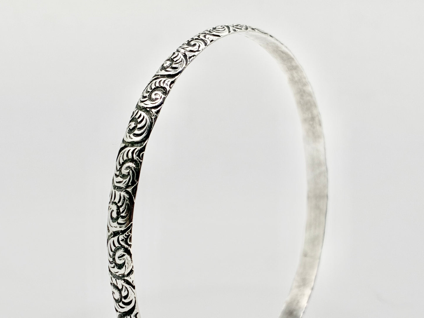Danecraft Sterling Silver Engraved Bangle Bracelet