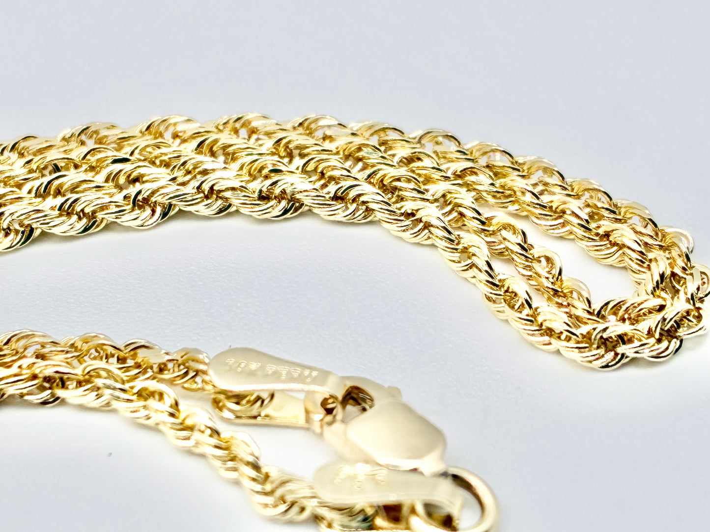 14K Yellow Gold Rope Chain Necklace — 22"