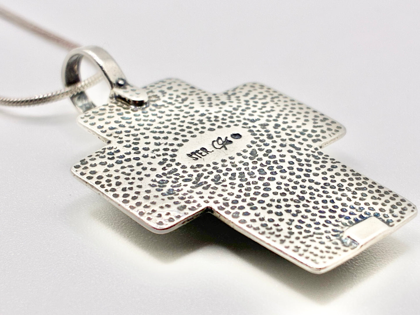 Carolyn Pollack Sterling Silver Turquoise Cross Pendant Necklace – 18"