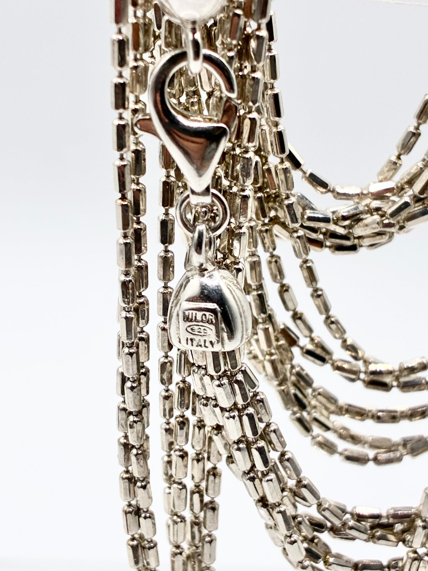 925 Italy Milor Liquid Silver Multi-Strand 24″ Necklace