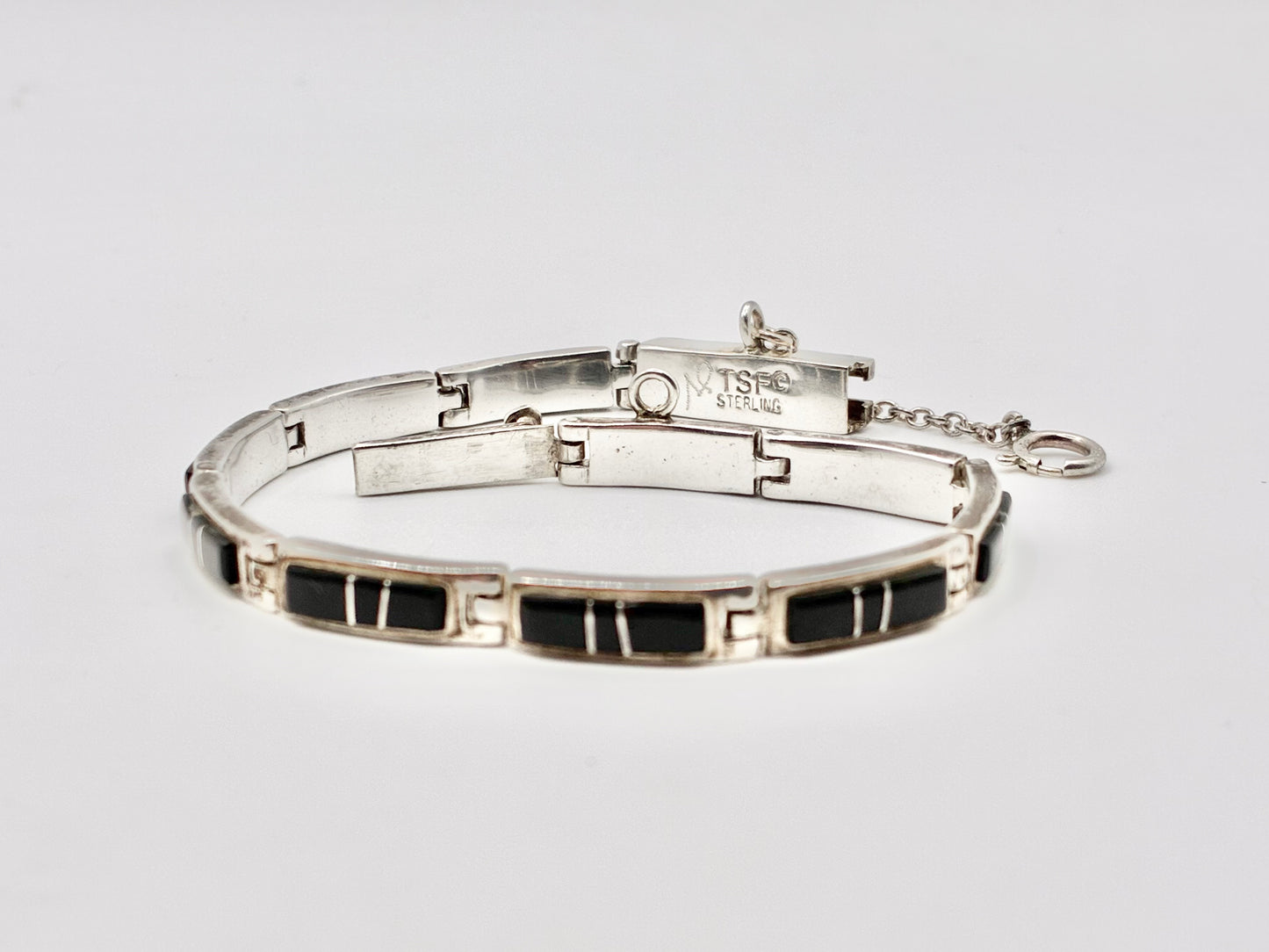 A Touch of Santa Fe Navajo Sterling Inlay Bracelet – 7”