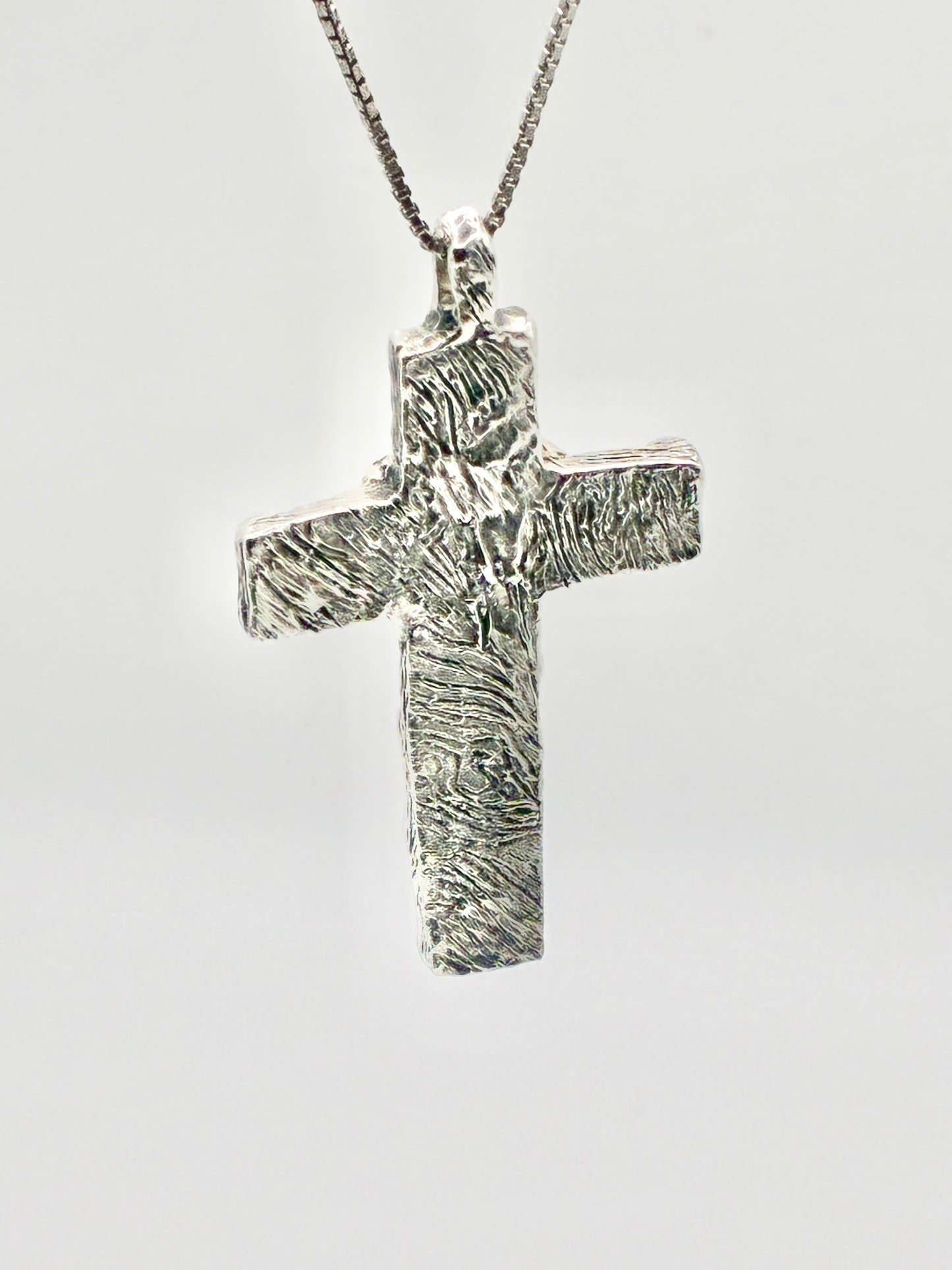 Solid Silver Cross Pendant Necklace