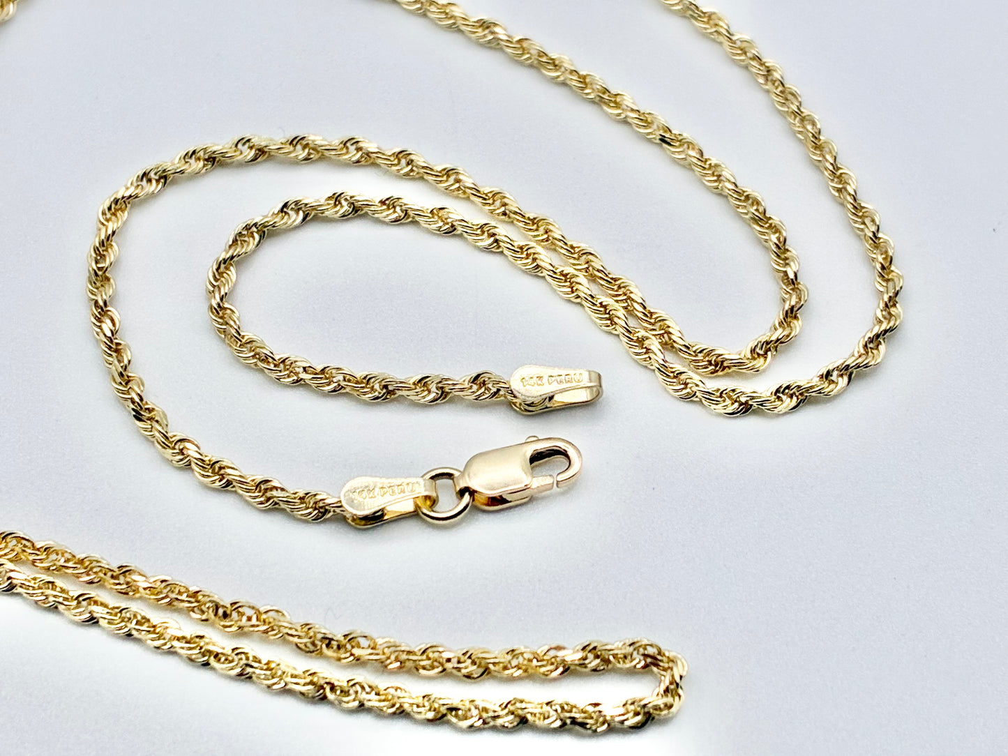 14K Yellow Gold Rope Chain Necklace — 22"