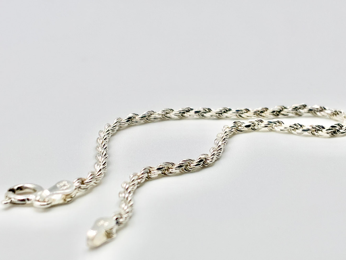 Milor Italy 925 Sterling Silver Rope 7" Bracelet