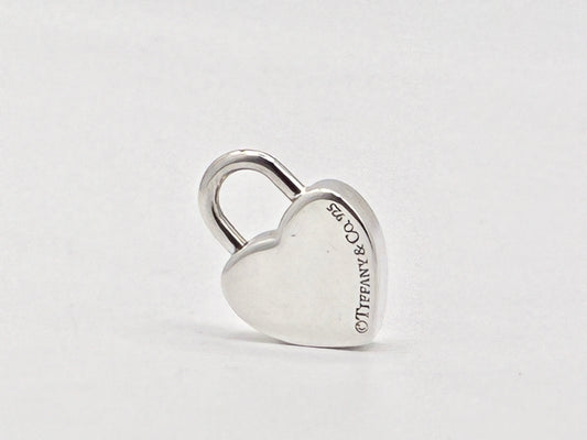 Tiffany & Co. Sterling Silver Heart Lock Charm Engraved “Marry Me”