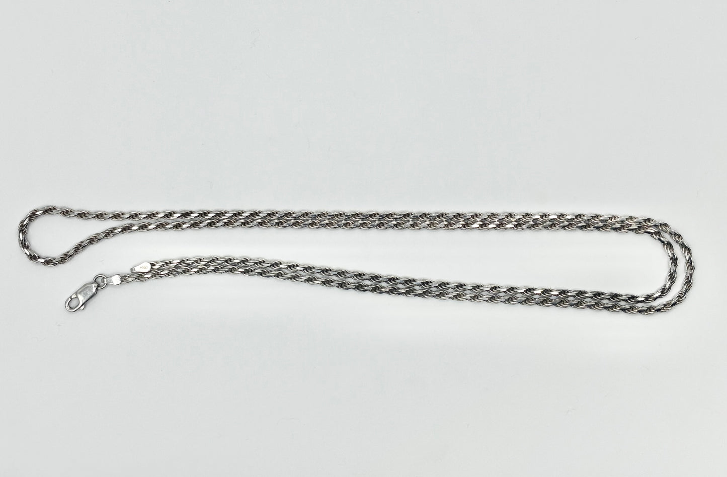 Italian Sterling Silver Rope Chain — 30”