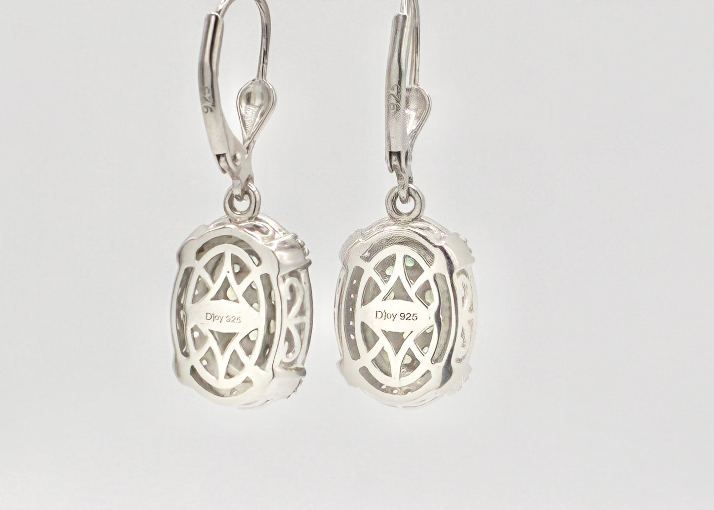 D'Joy Narsipatnam Alexandrite And White Zircon Art Deco Lever-Back Earrings