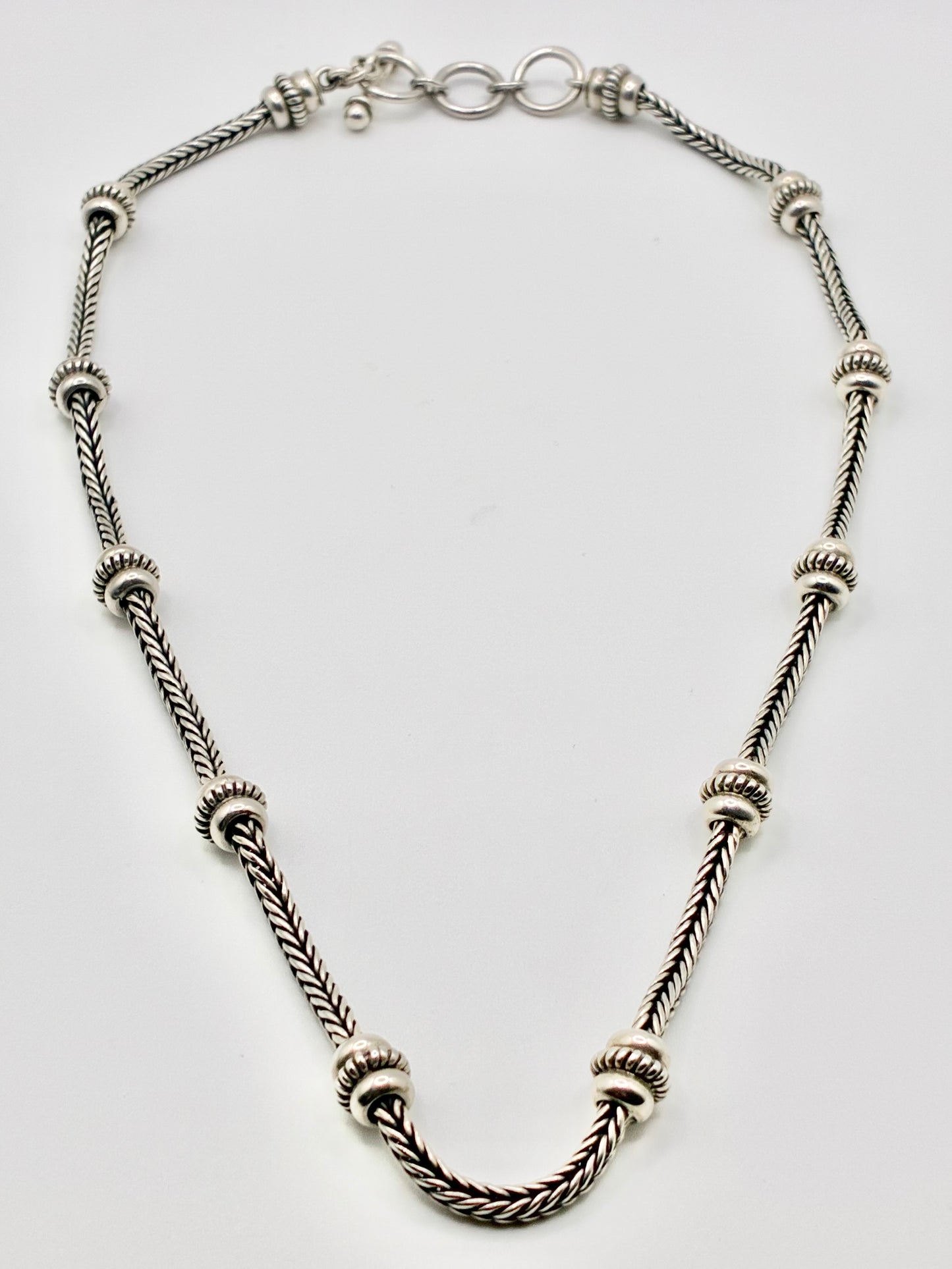 Ilaria 925 Sterling Silver Station Necklace — 19.5"