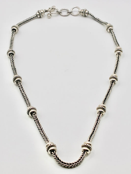 Ilaria 925 Sterling Silver Station Necklace — 19.5"