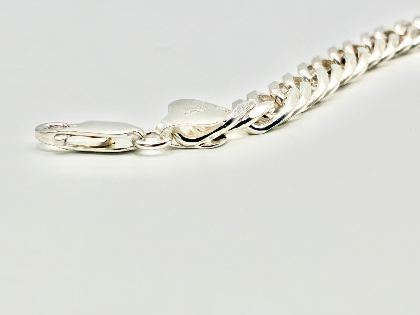 Italian Sterling Silver Curb Link Bracelet | 925 Italy | 8" | 12.45 DWT