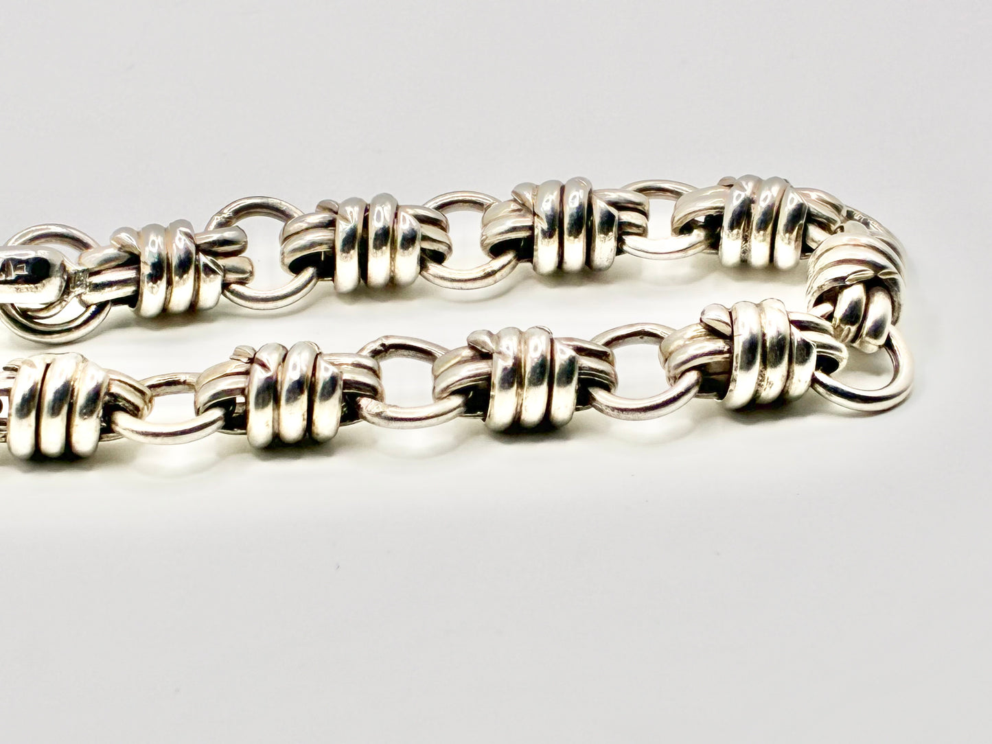 Mexican Sterling Silver Knot Link Bracelet