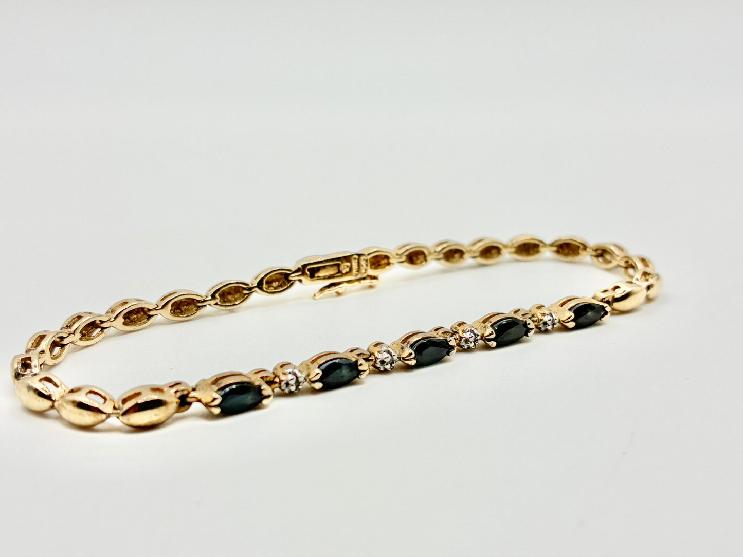 Gold-Tone 925 Link 8" Bracelet