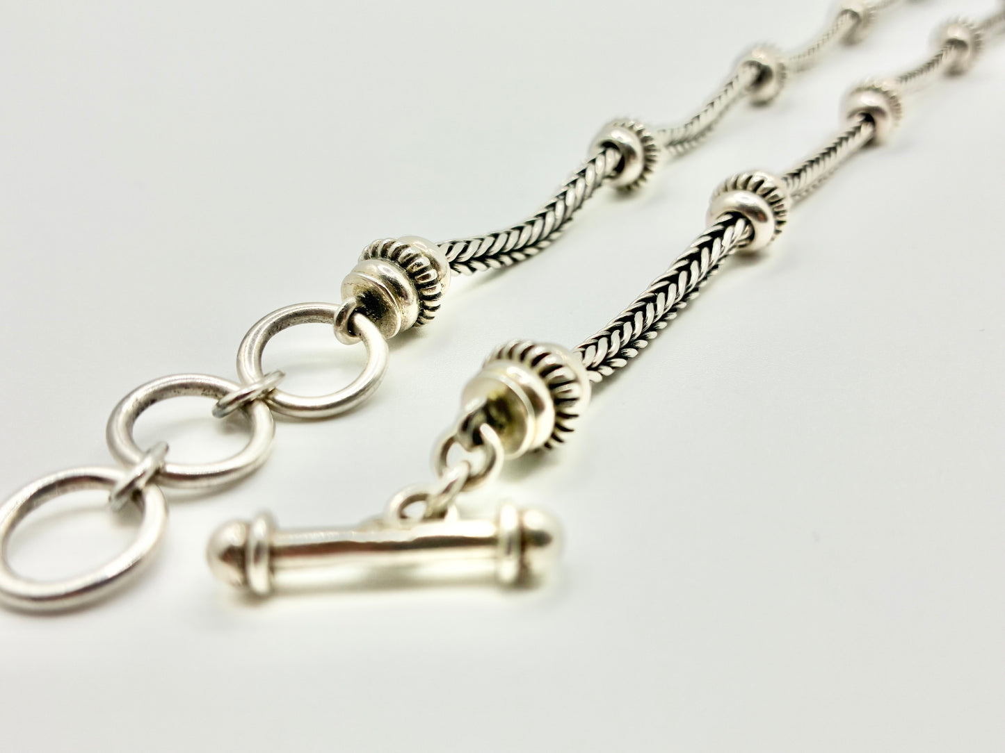 Ilaria 925 Sterling Silver Station Necklace — 19.5"