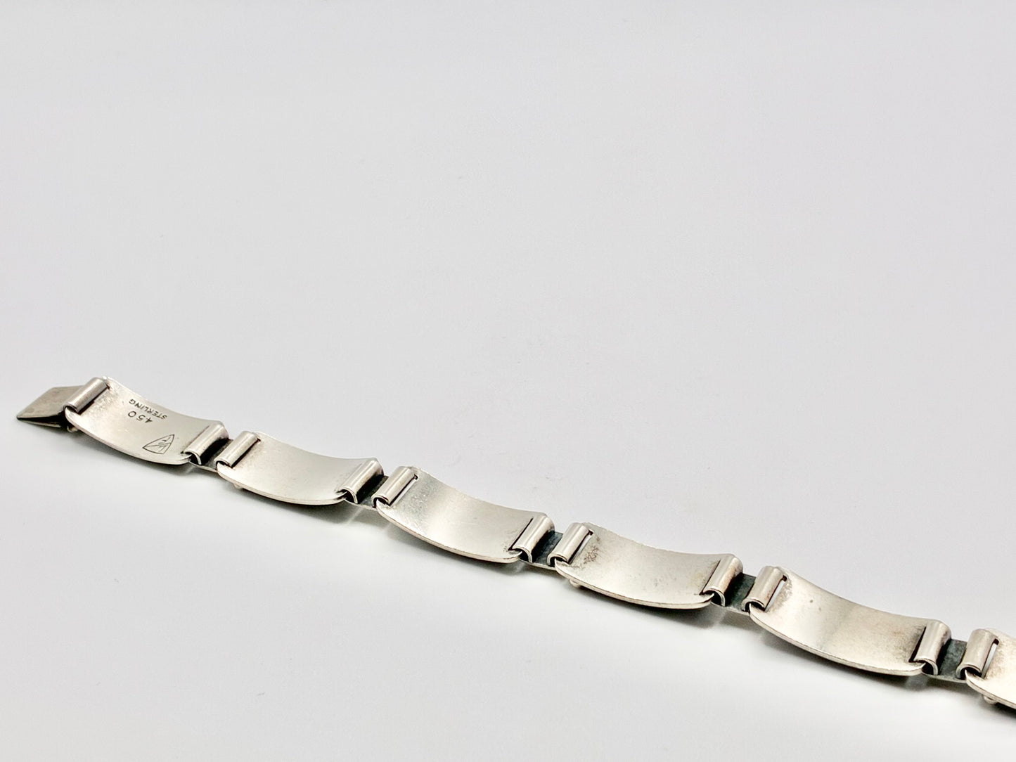 Laurence Foss Sterling Hand-Wrought Leaf Link Bracelet – 7.5"