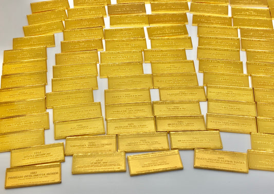 Franklin Mint 100-Piece “World’s Great Performance Cars” Mini Ingot Set – 24K Gold Electroplate on Sterling Silver