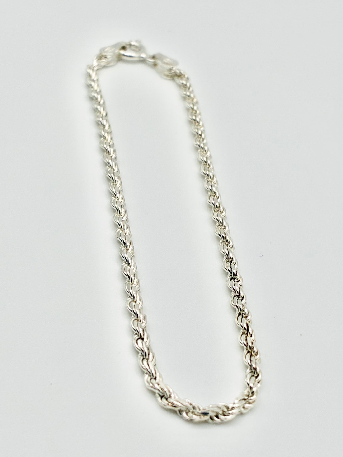 Milor Italy 925 Sterling Silver Rope 7" Bracelet