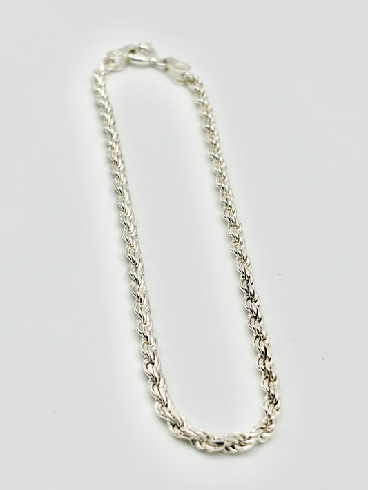 Milor Italy 925 Sterling Silver Rope 7" Bracelet