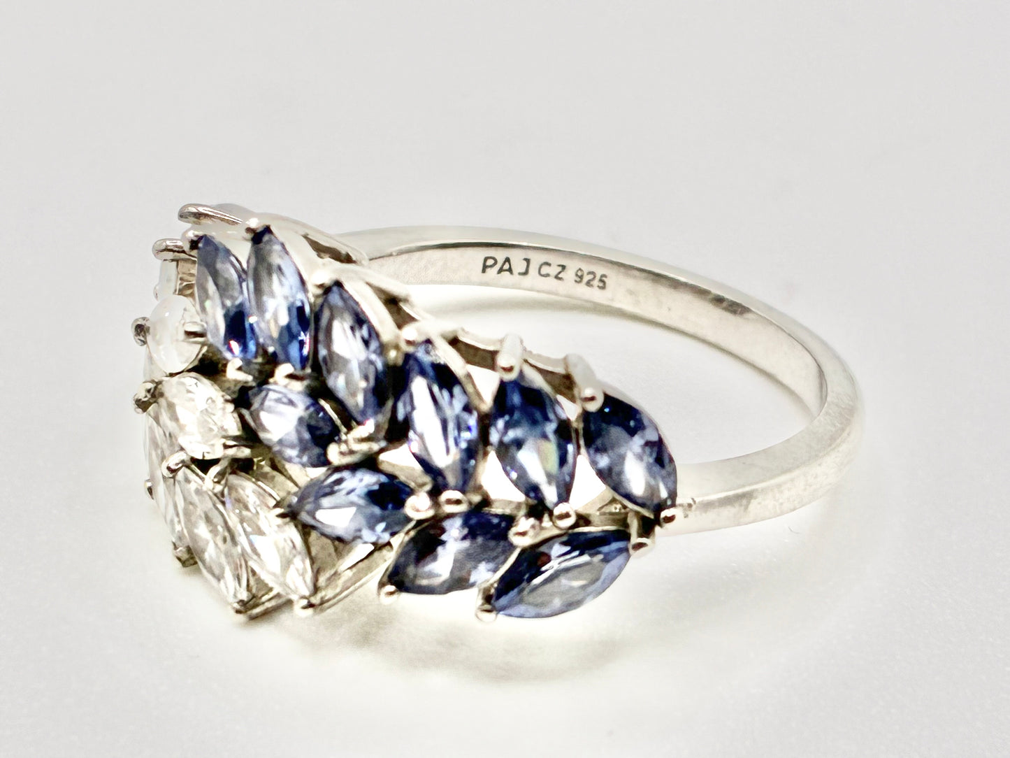 Multi-Stone Sterling Silver Ring – Size 8