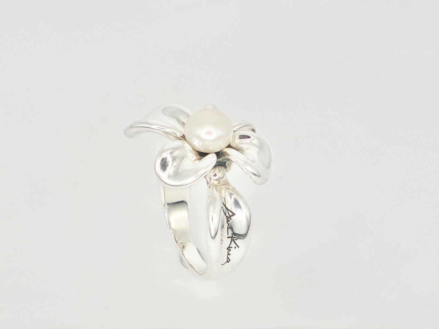Ann King 925 Sterling Silver Pearl Blossom Ring – Size 7