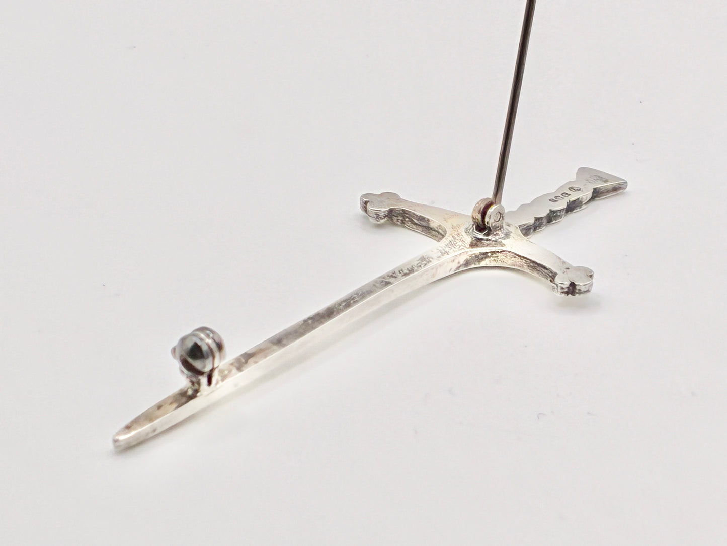 Sterling Silver Celtic Sword Brooch / Kilt Pin