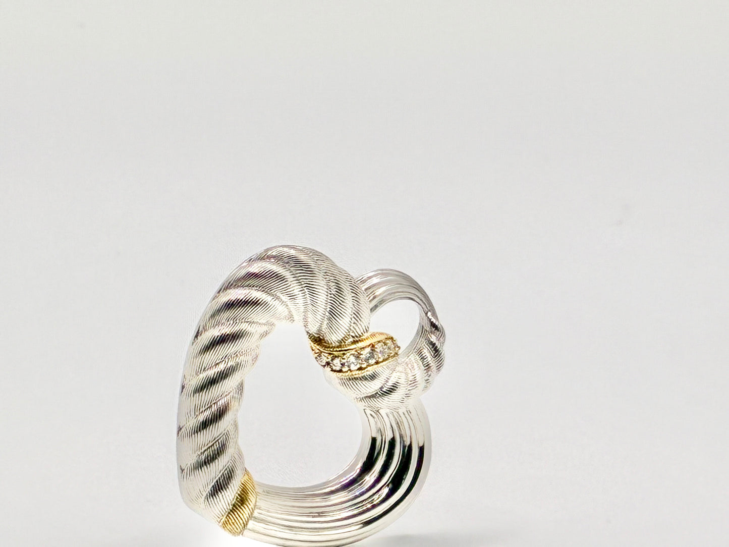 Judith Ripka Sterling Silver Open Heart Pendant