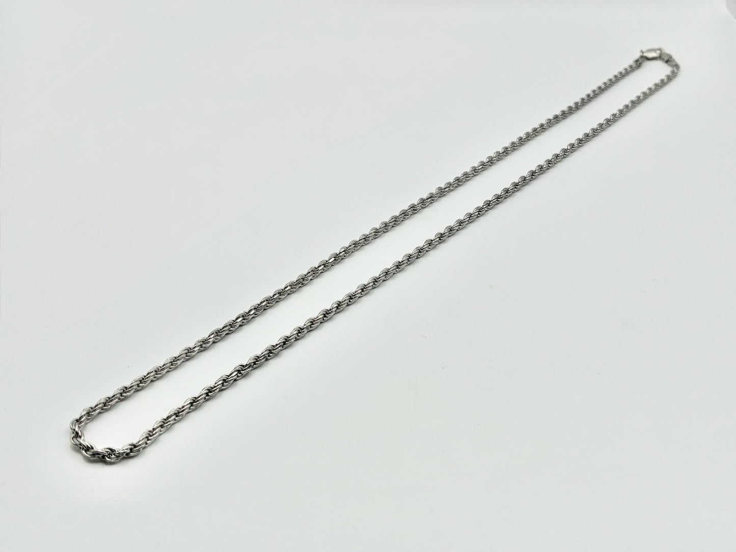 Sterling Silver Rope Chain Necklace 22” – Italy 925 – Solid Classic Chain