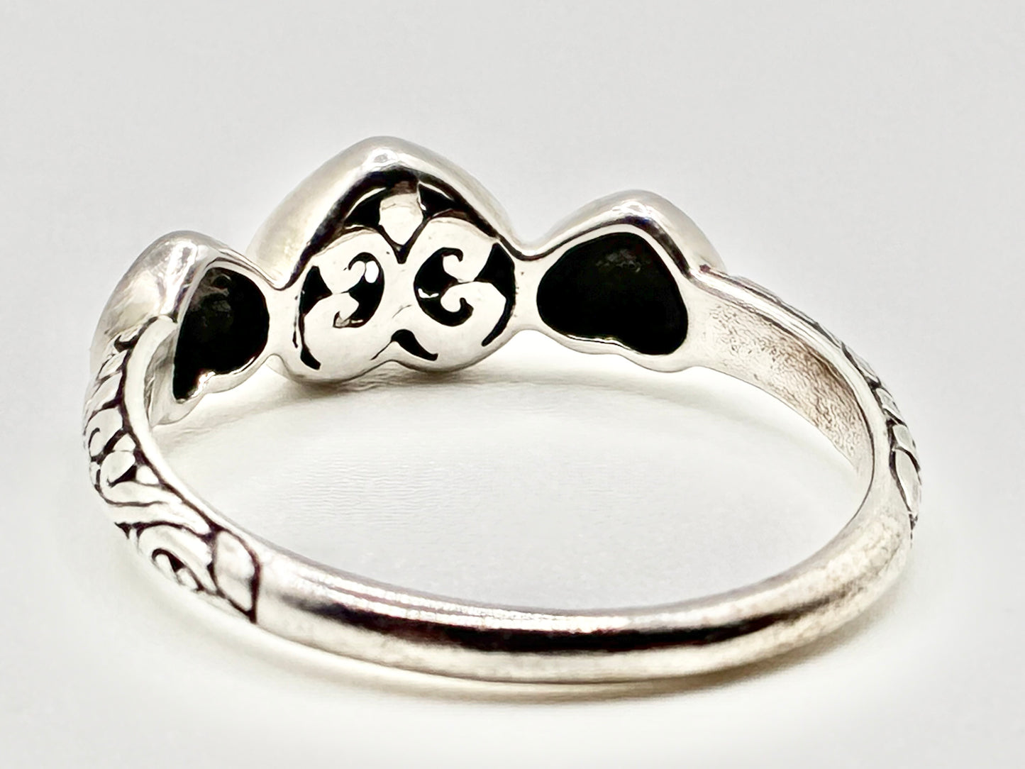 Annika Witt Sterling Silver Triple-Heart Ring — Size 8