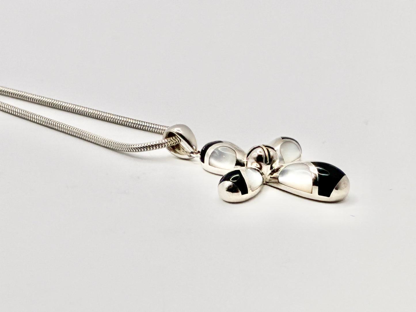 Eric Grossbardt Sterling Silver & 18K Cross Necklace