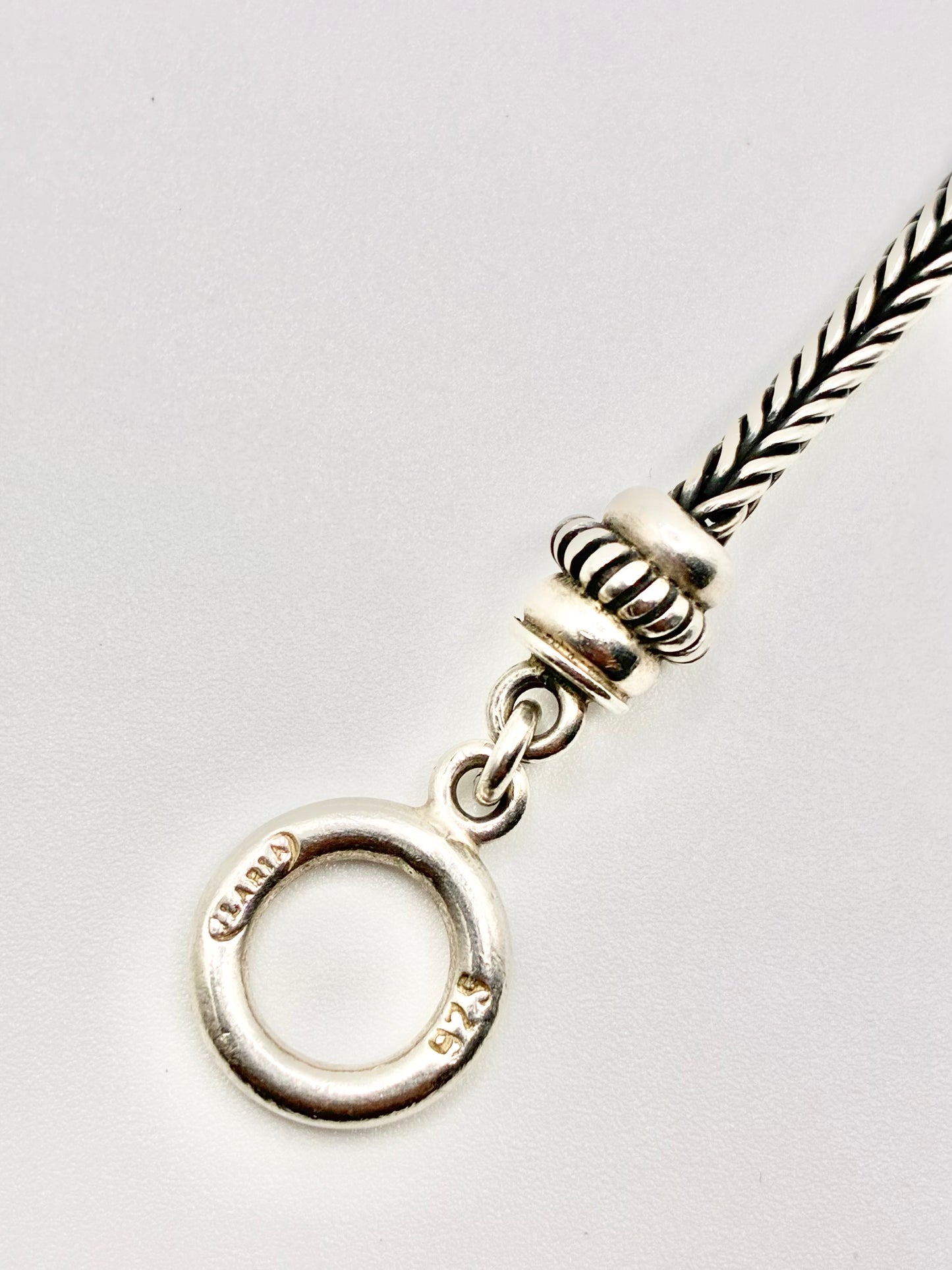 Ilaria 925 Sterling Silver Cable Station Bracelet — 8"