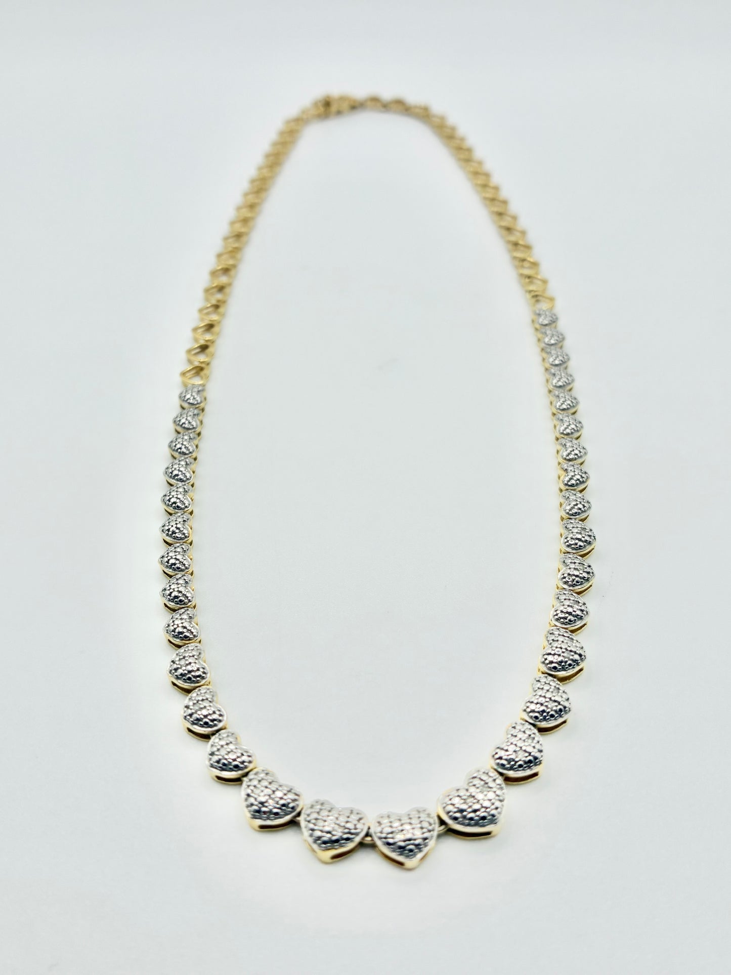 Heart Link Pavé Necklace — 16"