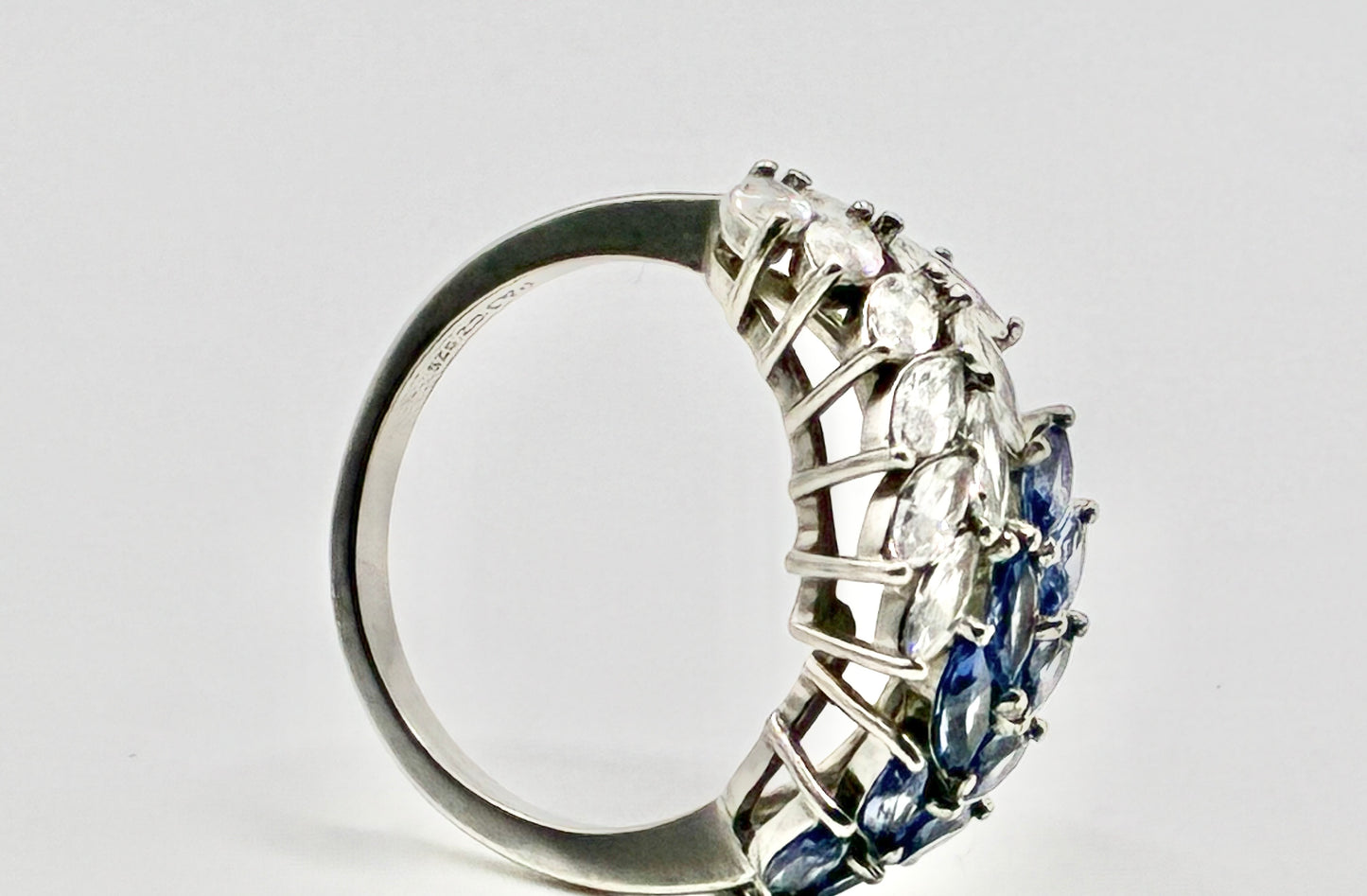 Multi-Stone Sterling Silver Ring – Size 8