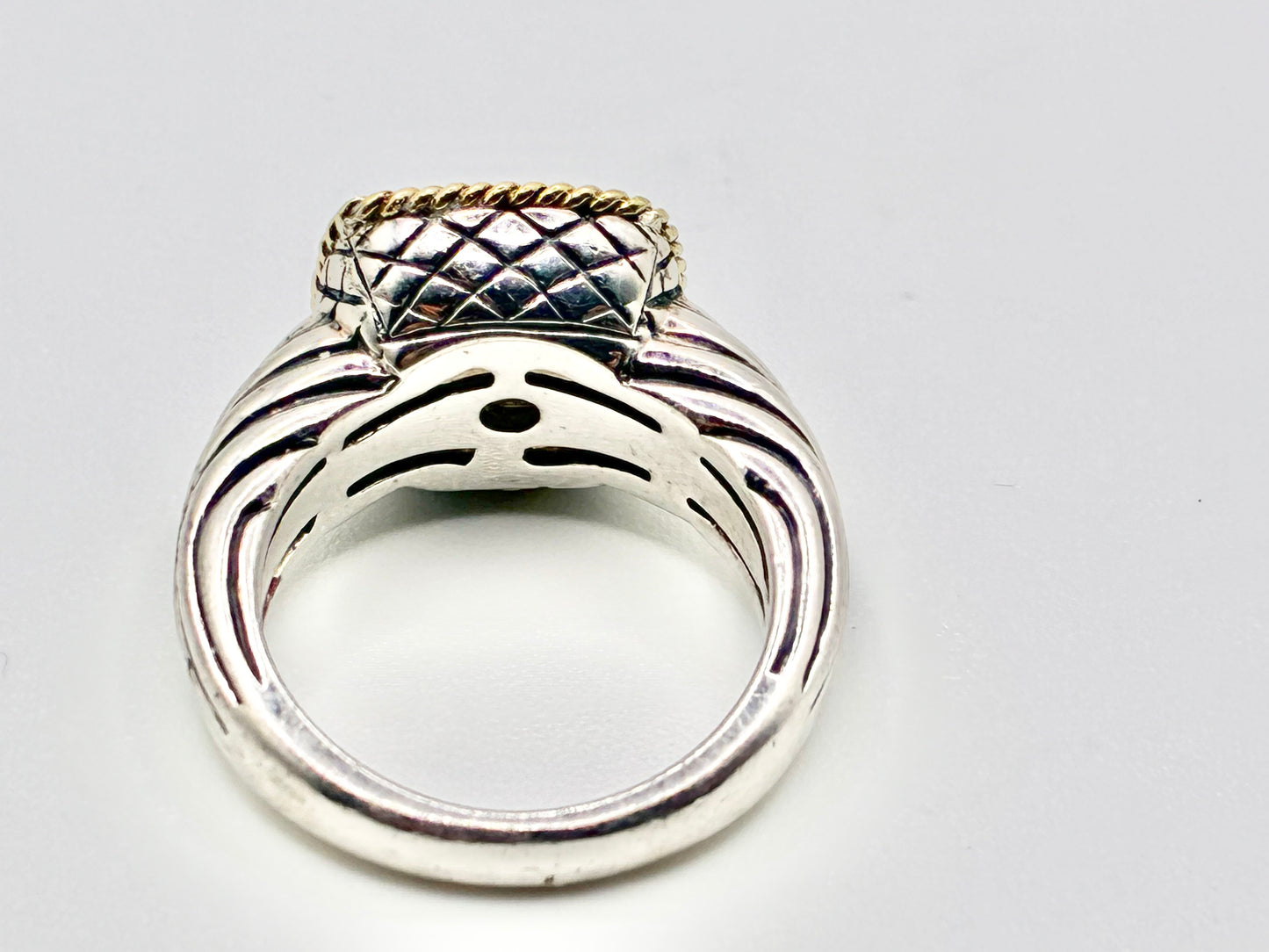 Andrea Candela Sterling & 18K Gold Smoky Quartz Ring – Size 7