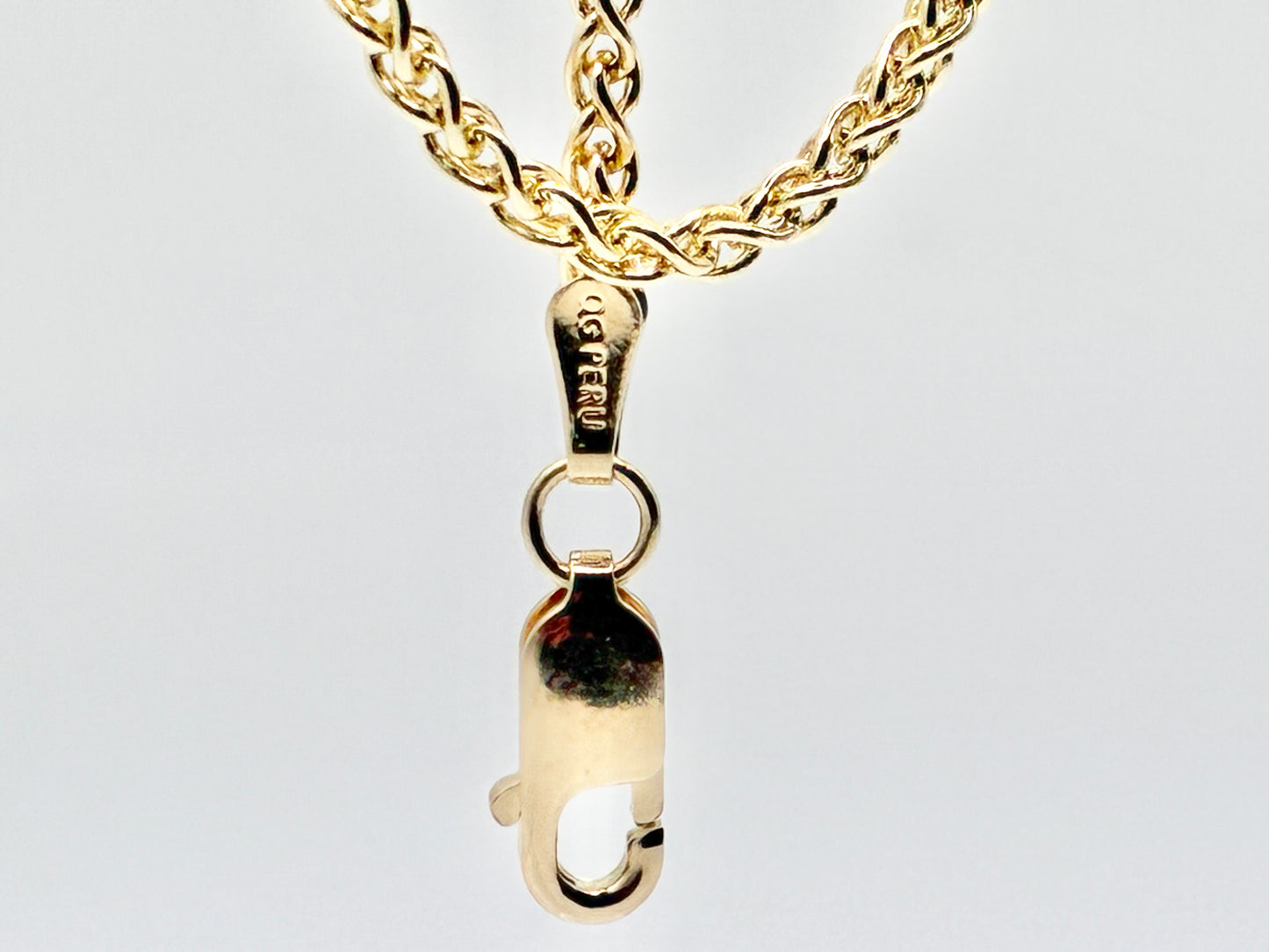 14K Yellow Gold Wheat Chain Necklace — 20"